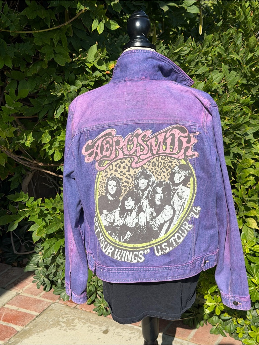 Women's Aerosmith "Get Your Wings" U.S. Tour '74 Vintage Jean Jacket-Large